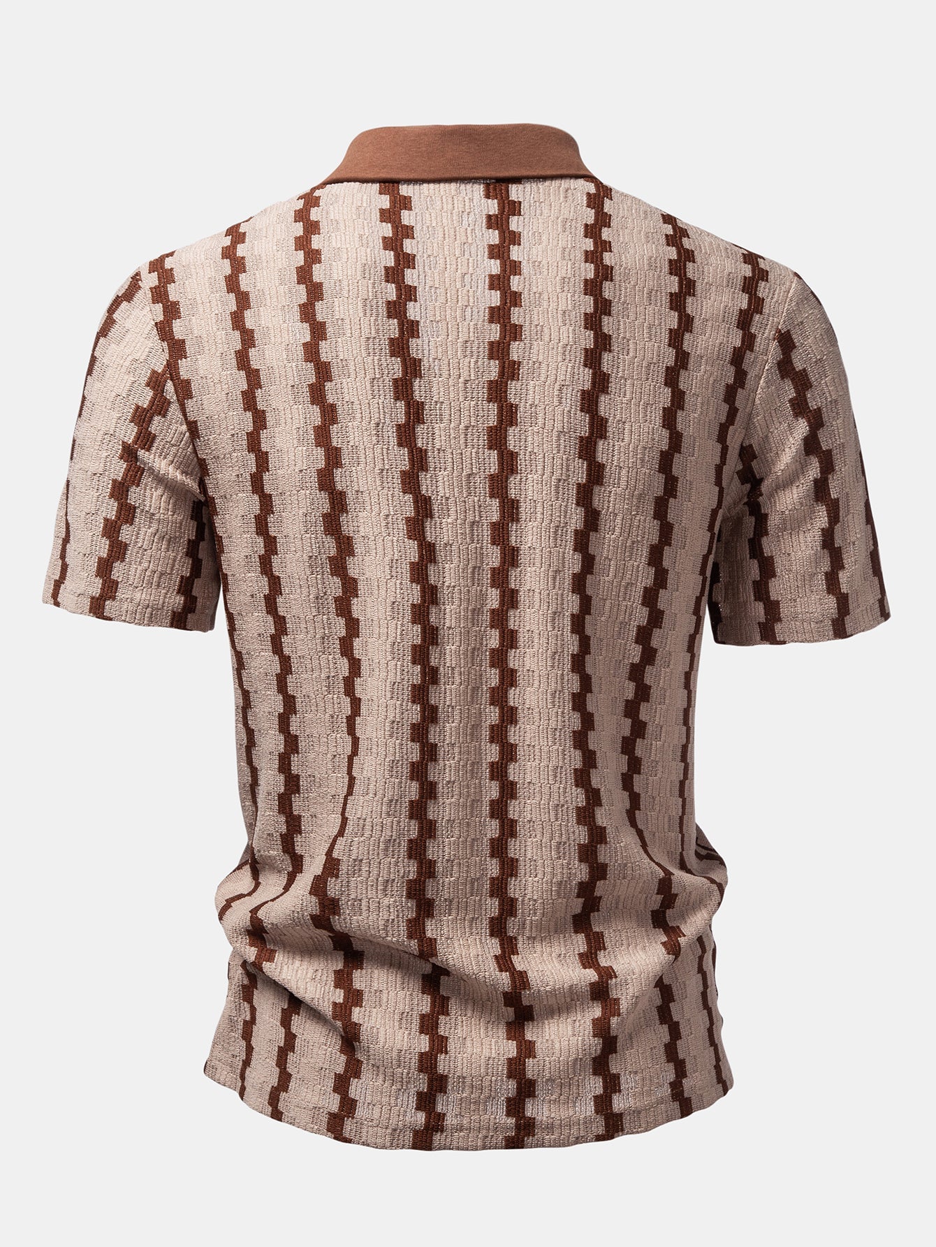 Plaid Jacquard Button Up Shirt
