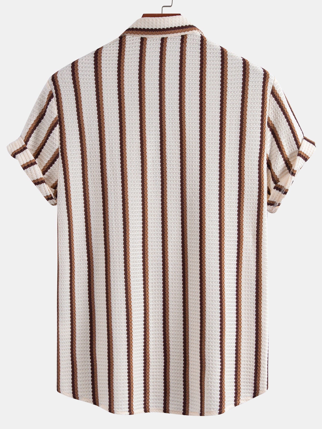 Stripe Waffle Button Up Shirt