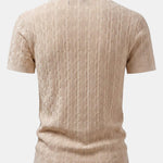 Twisted Jacquard Knit Shirt & Slim Fit Tapered Trousers Set