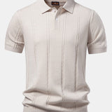 Twist Knit Polo & Slim Fit Tapered Trousers Set