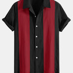 Linen Patchwork Bowling Shirt