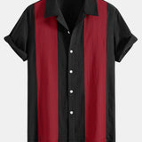 Linen Patchwork Bowling Shirt