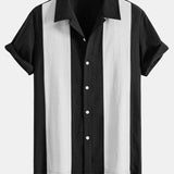 Linen Patchwork Bowling Shirt