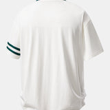 Italia Print Contrast Collar Polo Shirt & Cotton Drawstring 7" Shorts Set