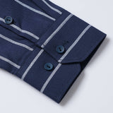Long Sleeve Stripe Cotton Button Up Shirt