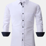 Long Sleeve Contrast Dress Shirt