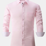 Long Sleeve Contrast Dress Shirt