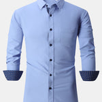 Long Sleeve Contrast Dress Shirt