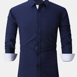 Long Sleeve Contrast Dress Shirt