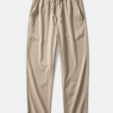 Geometric Striped Jacquard Shirt & Crinkle Textured Pants Set