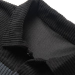 Contrast Corduroy Polo Sweatshirt & Corduroy Jogger Pants Set
