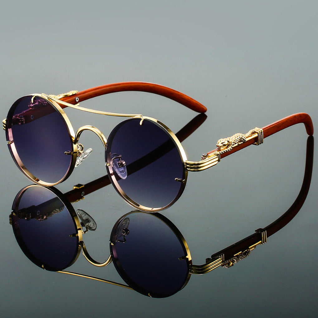 Cayden | Retro Oval Metal Sunglasses