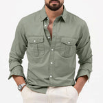 WRINKLE RESISTANT BUTTON SHIRT FOR MEN