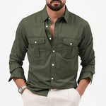 WRINKLE RESISTANT BUTTON SHIRT FOR MEN