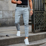 PLAID SLIM CHINO FOR MEN
