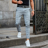 PLAID SLIM CHINO FOR MEN