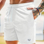 ELASTIC WAIST SWIM SHORTS FOR MEN