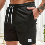 ELASTIC WAIST SWIM SHORTS FOR MEN