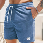 ELASTIC WAIST SWIM SHORTS FOR MEN