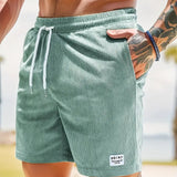 ELASTIC WAIST SWIM SHORTS FOR MEN