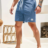 ELASTIC WAIST SWIM SHORTS FOR MEN