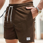 ELASTIC WAIST SWIM SHORTS FOR MEN