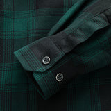 Flannel Fleece Lined Hooded Shirt with Pockets