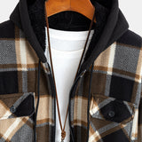 Flannel Fleece Lined Zip Up Hooded Shirt
