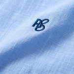 Short Sleeve Linen Stand Collar Shirt & Crinkle Textured Pants Set