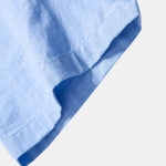 Short Sleeve Linen Stand Collar Shirt & Crinkle Textured Pants Set