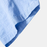 Short Sleeve Linen Stand Collar Shirt