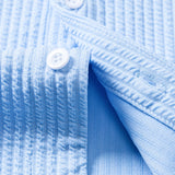 Muscle Fit Ribbed Button Up Shirt