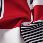 Color Block Geometry Print Shirt & Swim Shorts Set