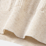 Linen Stripe Open Knit Polo & Straight Leg Linen Pants Set