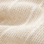 Linen Stripe Open Knit Polo & Straight Leg Linen Pants Set