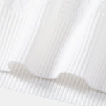 Geometric Jacquard Open Knit Polo & Straight Leg Linen Pants Set