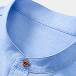 Short Sleeve Linen Shirt & Crinkle Textured Drawstring 5" Shorts Set