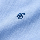 Short Sleeve Linen Stand Collar Shirt