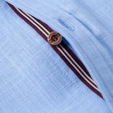 Short Sleeve Linen Shirt & Linen Blend Drawstring 7" Shorts Set