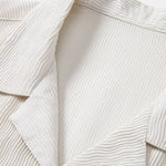 Textured Seersucker Short Sleeve Shirt & Drawstring 6“ Shorts Set