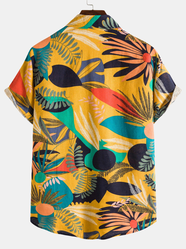 Tropical Plants Cotton Shirts
