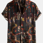 Vintage Abstract Print Shirts