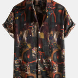 Vintage Abstract Print Shirts