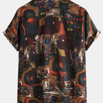 Vintage Abstract Print Shirts