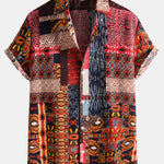Ethnic Pattern Cotton Shirts