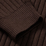 Stripe Zip Knit Ribbed Polo Shirt & Slim Fit Tapered Trousers Set