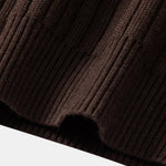 Stripe Zip Knit Ribbed Polo Shirt & Slim Fit Tapered Trousers Set