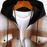 Fleece Lined Flannel Hooded Shirt