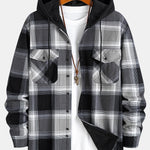 Fleece Lined Flannel Hooded Shirt