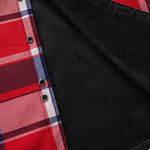 Flannel Fleece Lined Hooded Button Up Shirt